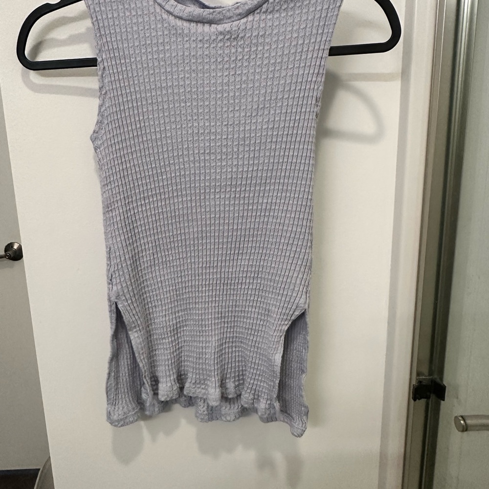 Zara Light Gray Ribbed Tank Top